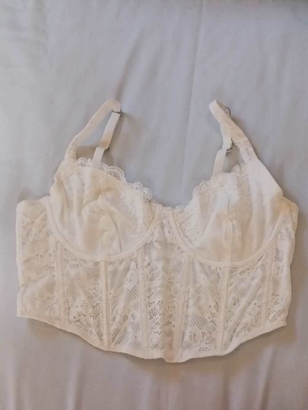 Gilly Hicks White Lace Bustier Corset NWT